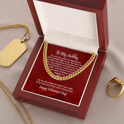 To My Hubby - Happy Valentine's Day - Cuban Link Chain KT15 - Charming Present