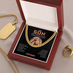 To My Son - I Am Proud To Be Your Father - Cuban Link Chain SO117T