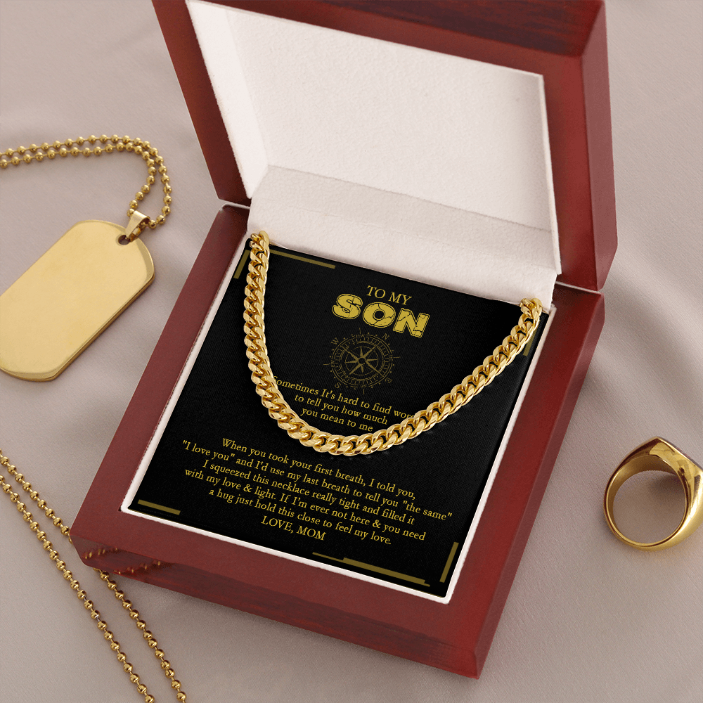 To My Son - Loved More Than You Know - Cuban Link Chain SO108V