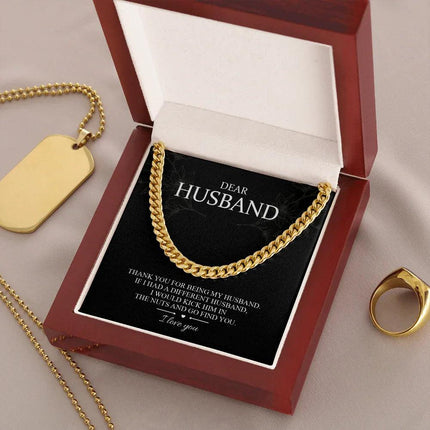 Dear Husband - Thank You For Being My Husband - Cuban Link Chain SO101T - Charming Present