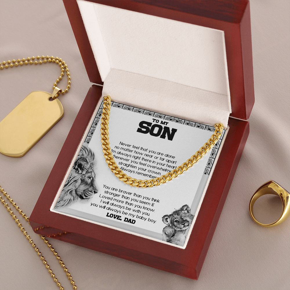 To My Son - I Will Always Be With You - Cuban Link Chain SO87T