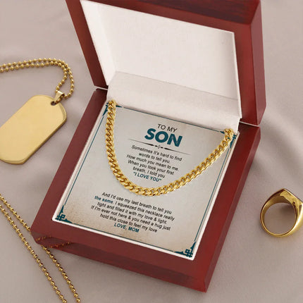 To My Son - You Mean The Word To Me - Cuban Link Chain SO93V - Charming Present