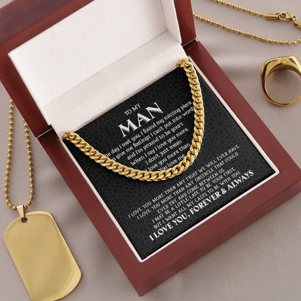 To My Man - My Missing Piece - Cuban Link Chain KT11 - Charming Present