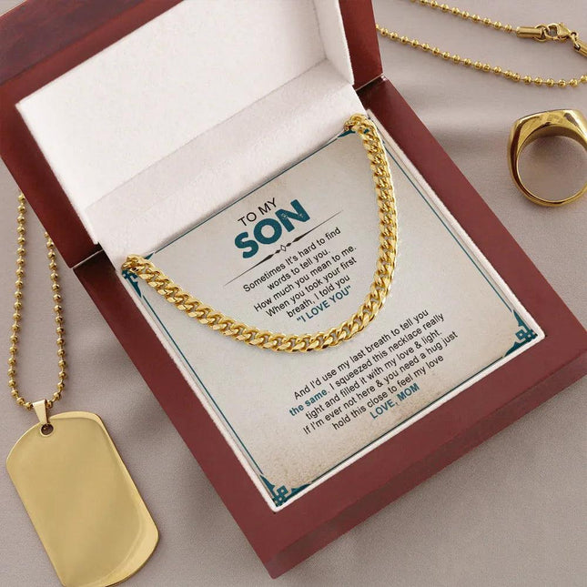 To My Son - You Mean The Word To Me - Cuban Link Chain SO93V - Charming Present