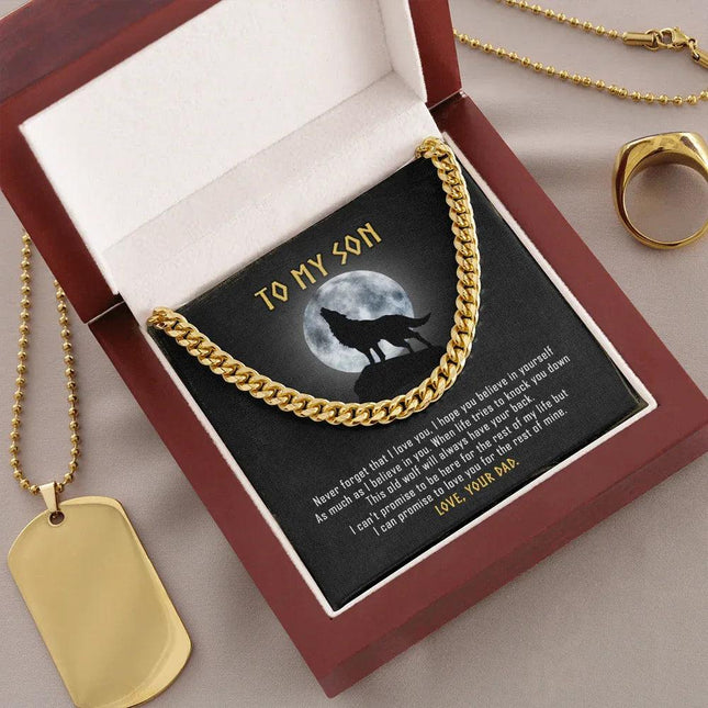 To My Son - Never Forget That I Love You - Cuban Link Chain SO118V - Charming Present