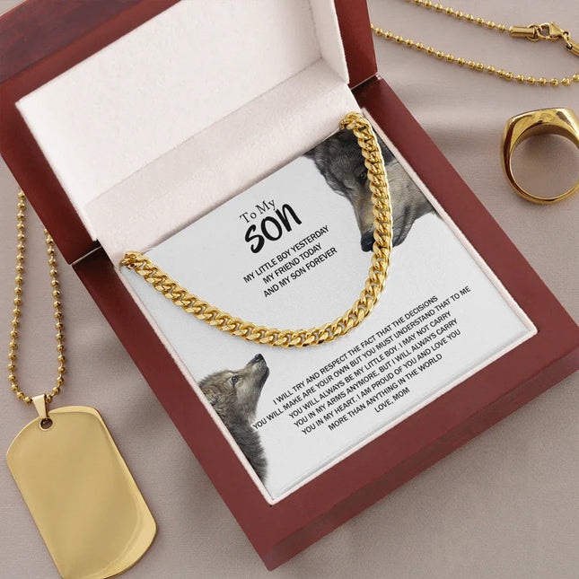 To My Son - My Little Boy Forever - Cuban Link Chain SO98V - Charming Present