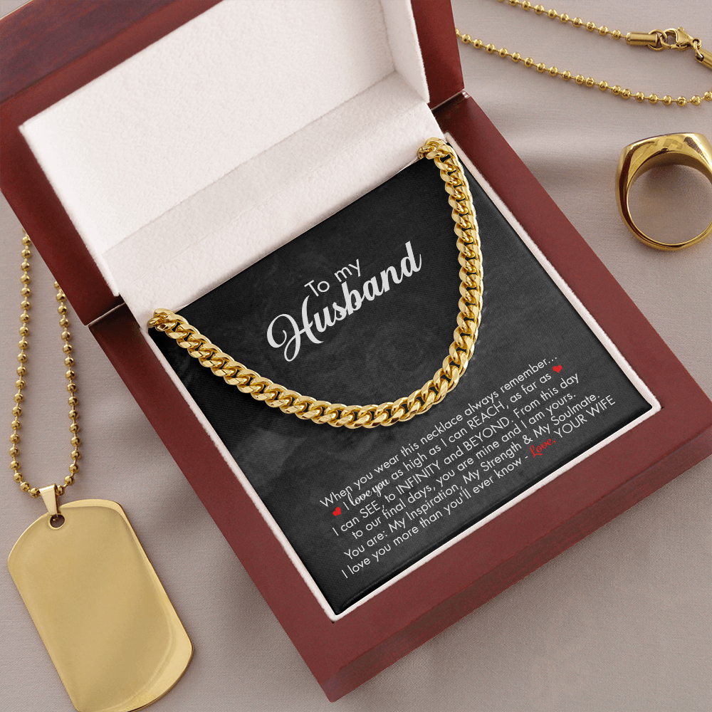 To My Husband - Infinity And Beyond - Cuban Link Chain KT09