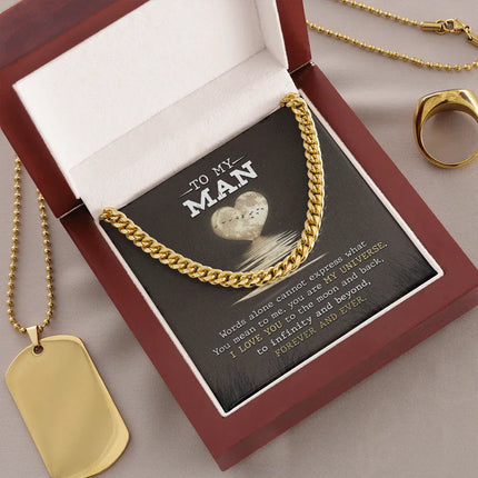 To My Man - I Love You Forever & Ever - Cuban Link Chain SO81V - Charming Present