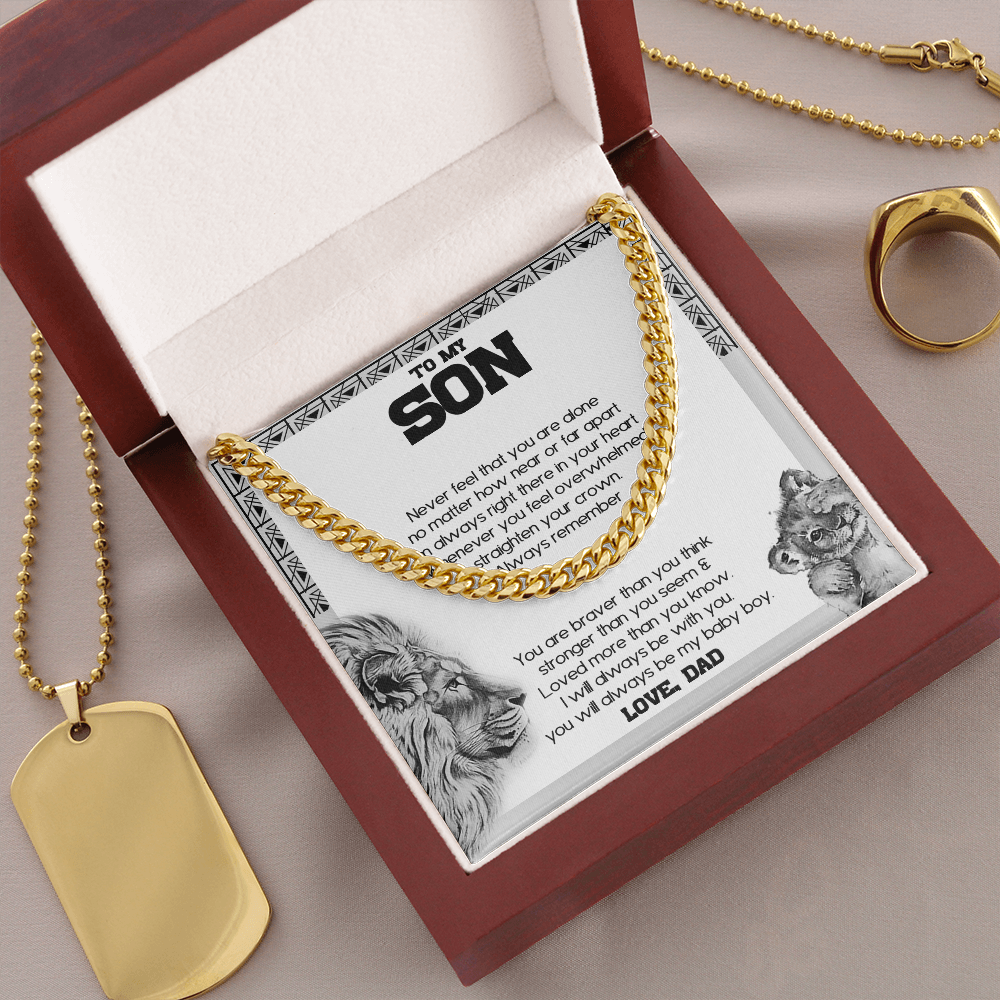 To My Son - I Will Always Be With You - Cuban Link Chain SO87T