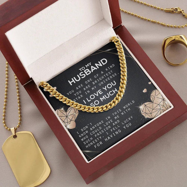 To My Husband - I Love You So Much - Cuban Link Chain KT20 - Charming Present