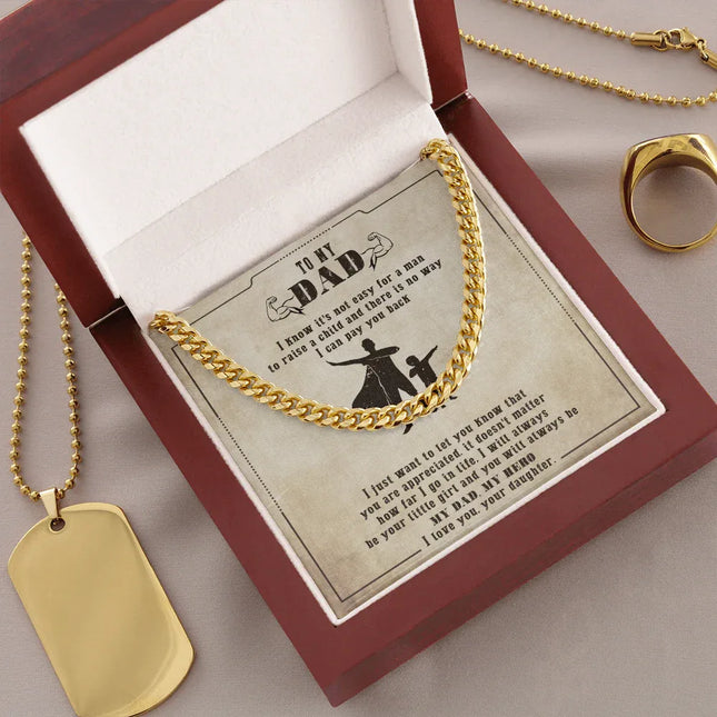 To My Dad - You Will Always Be My Dad & My Hero - Cuban Link Chain SO133V - Charming Present
