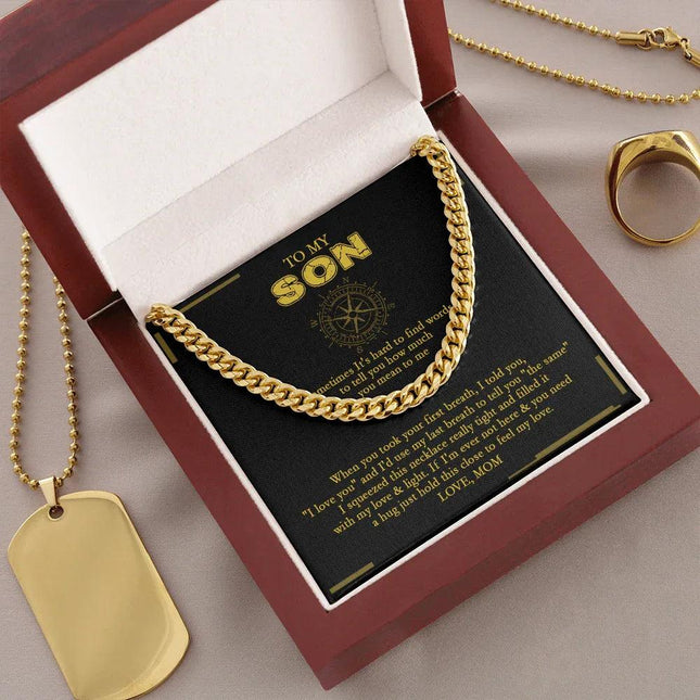 To My Son - Loved More Than You Know - Cuban Link Chain SO108V - Charming Present