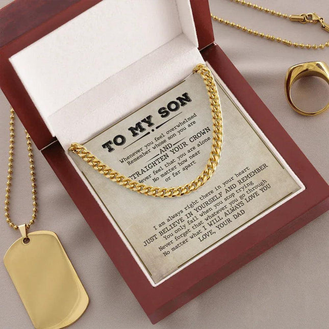 To My Son - I Will Always Love You - Cuban Link Chain SO73V - Charming Present