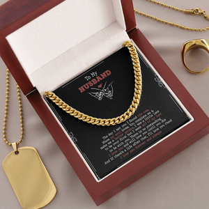 To My Husband - You Complete Me & I Love You - Cuban Link Chain SO92V