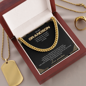 To My Grandson - Remember How Much You Are Loved - Cuban Link Chain SO136T