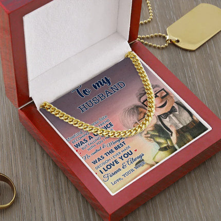 To My Husband Meeting You Was Fate Cuban Link Chain SO13v5 - Charming Present
