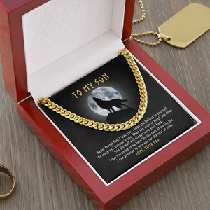 To My Son - Never Forget That I Love You - Cuban Link Chain SO118V