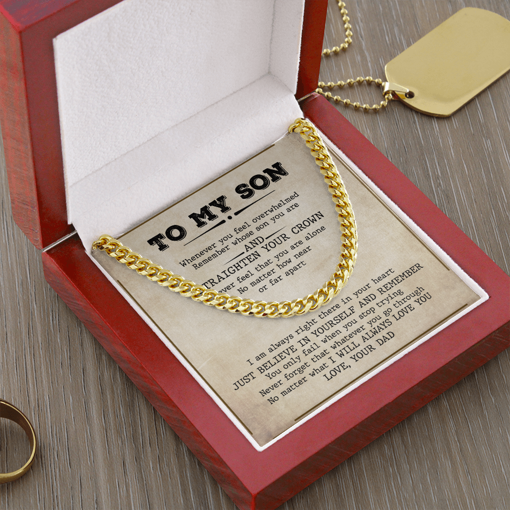 To My Son - I Will Always Love You - Cuban Link Chain SO73V