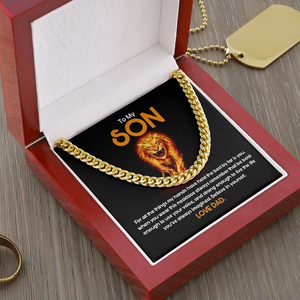 To My Son - Believe In Yourself As Much As I Believe In You - Cuban Link Chain SO85T