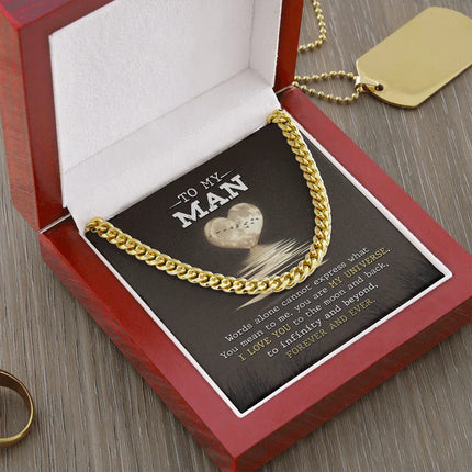 To My Man - I Love You Forever & Ever - Cuban Link Chain SO81V - Charming Present