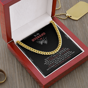 To My Husband - You Complete Me & I Love You - Cuban Link Chain SO92V