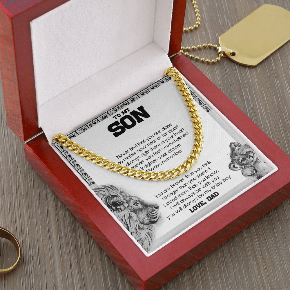 To My Son - I Will Always Be With You - Cuban Link Chain SO87T