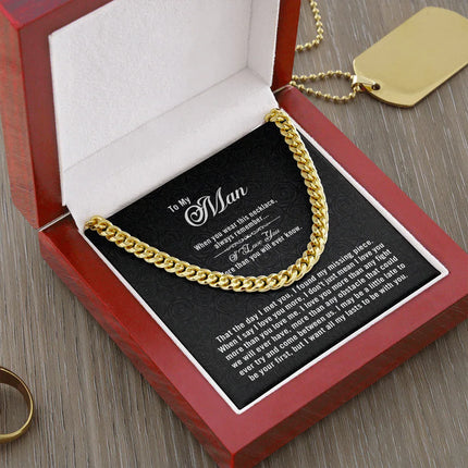 To My Man - My Missing Piece - Cuban Link Chain KT08 - Charming Present