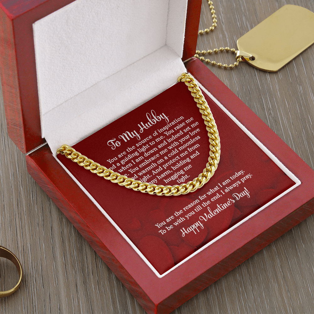 To My Hubby - Happy Valentine's Day - Cuban Link Chain KT15