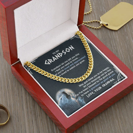 To My Grandson - You Are Loved And Appreciated - Cuban Link Chain SO123T - Charming Present