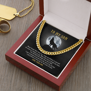 To My Son - Never Forget That I Love You - Cuban Link Chain SO118V