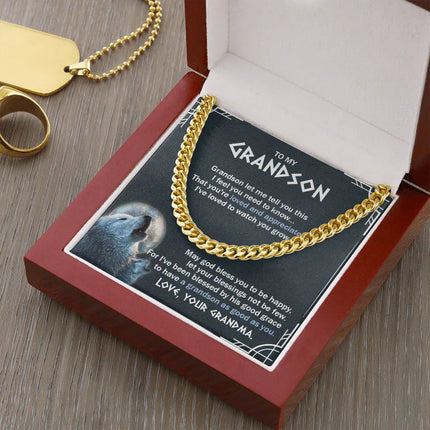 To My Grandson - You Are Loved And Appreciated - Cuban Link Chain SO123T - Charming Present