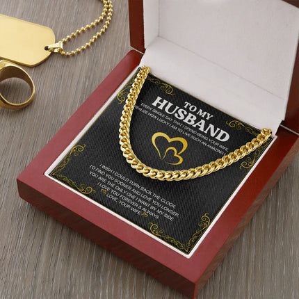 To My Husband - Love You Longer - Cuban Link Chain KT24 - Charming Present