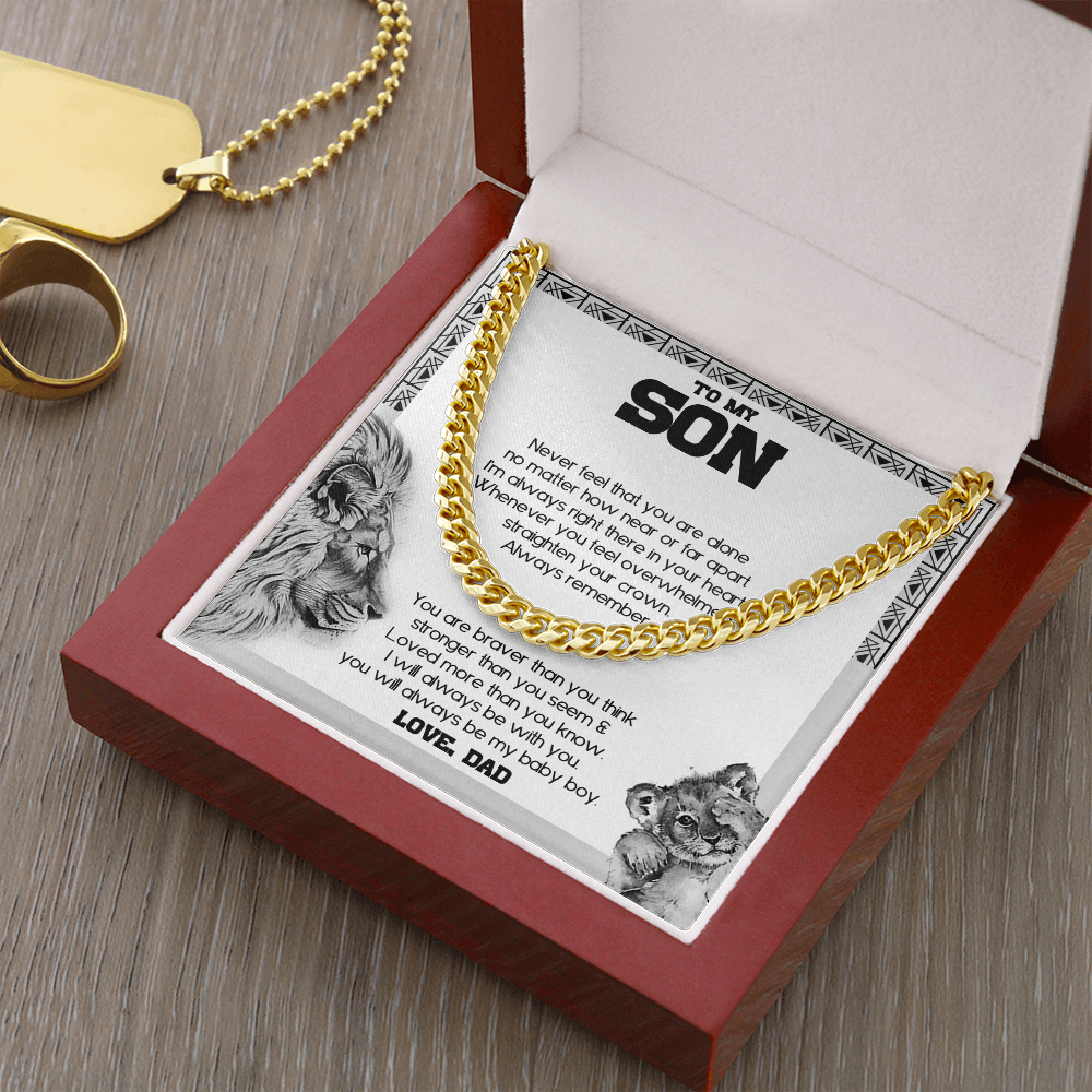 To My Son - I Will Always Be With You - Cuban Link Chain SO87T