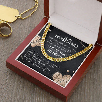 To My Husband - I Love You So Much - Cuban Link Chain KT20 - Charming Present