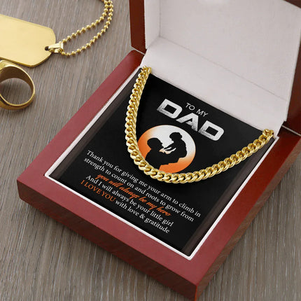 To My Dad - I Love You With Love And Gratitude - Cuban Link Chain SO128T - Charming Present