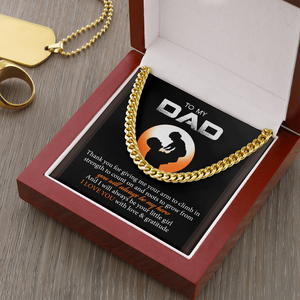 To My Dad - I Love You With Love And Gratitude - Cuban Link Chain SO128T