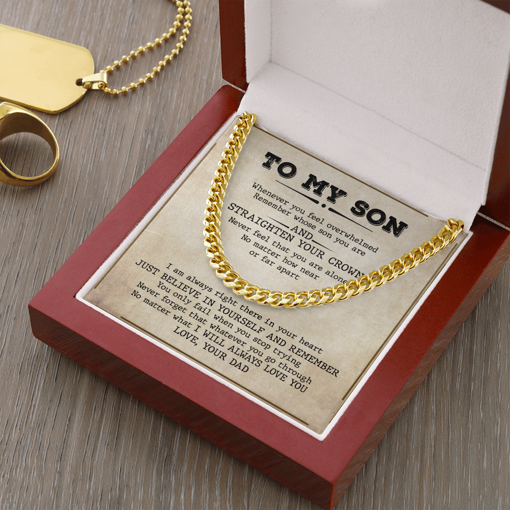 To My Son - I Will Always Love You - Cuban Link Chain SO73V