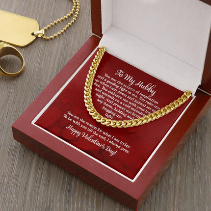 To My Hubby - Happy Valentine's Day - Cuban Link Chain KT15 - Charming Present