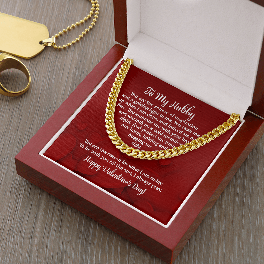 To My Hubby - Happy Valentine's Day - Cuban Link Chain KT15