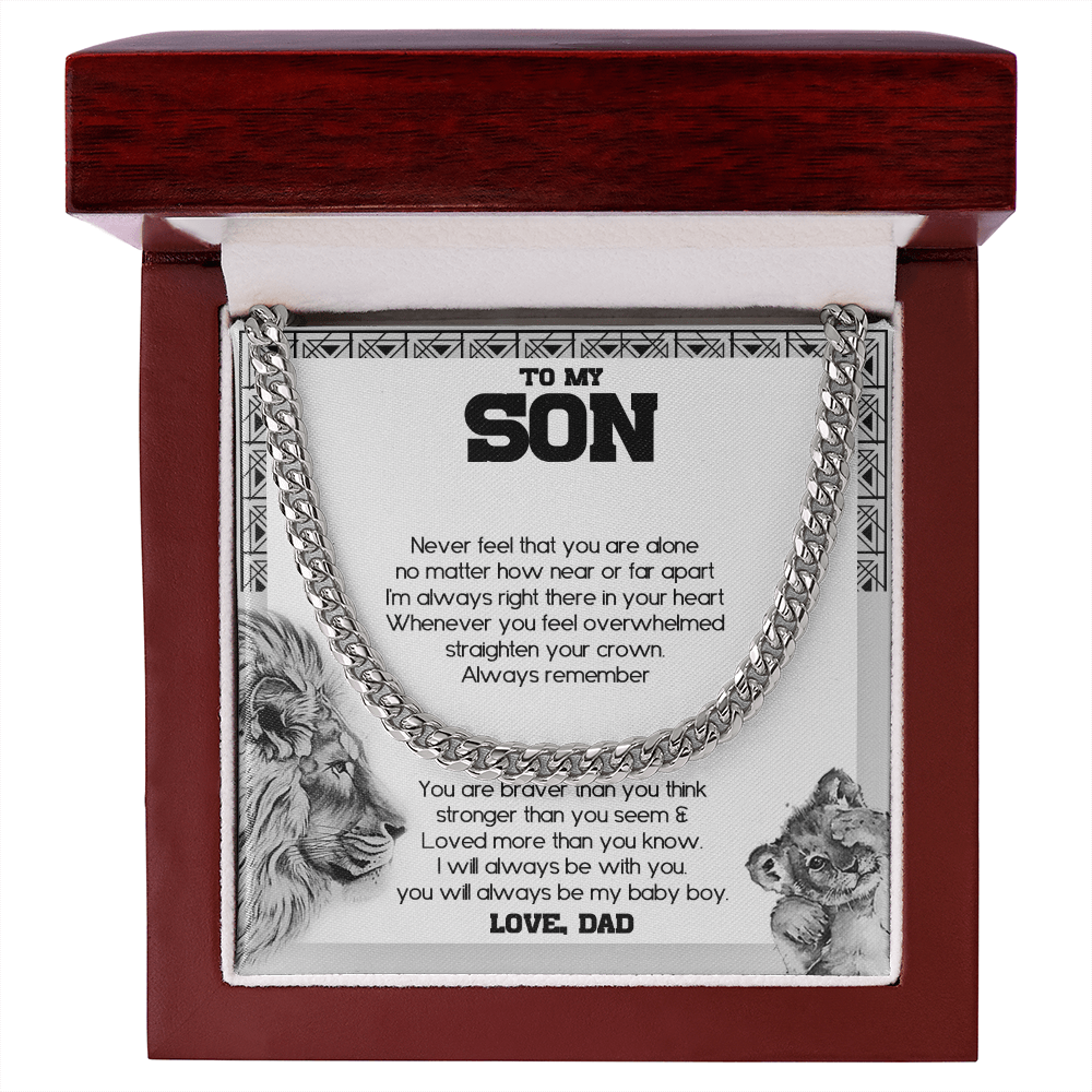 To My Son - I Will Always Be With You - Cuban Link Chain SO87T