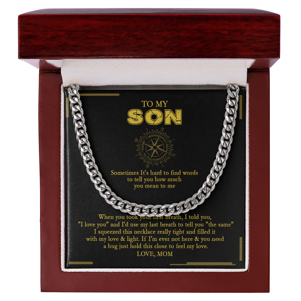 To My Son - Loved More Than You Know - Cuban Link Chain SO108V