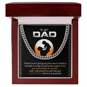 To My Dad - I Love You With Love And Gratitude - Cuban Link Chain SO128T