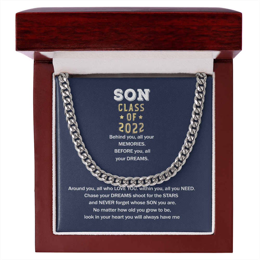 To My Son - You Will Always Have Me Graduation - Cuban Link Chain SO79V