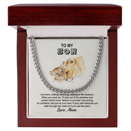 To My Son - Believe In Yourself And Do Your Best - Cuban Link Chain SO106V - Charming Present