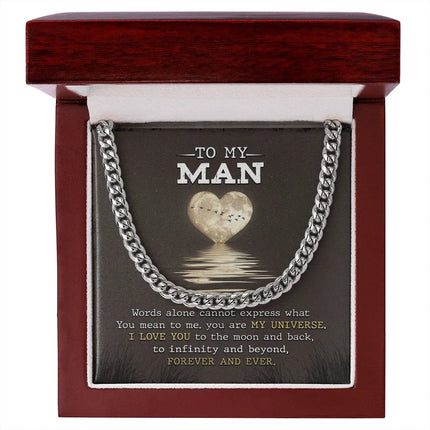 To My Man - I Love You Forever & Ever - Cuban Link Chain SO81V - Charming Present