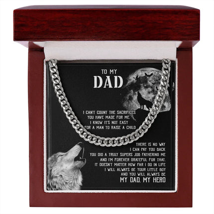 To My Dad I - Will Always Your Little Boy - Cuban Link Chain SO129V - Charming Present