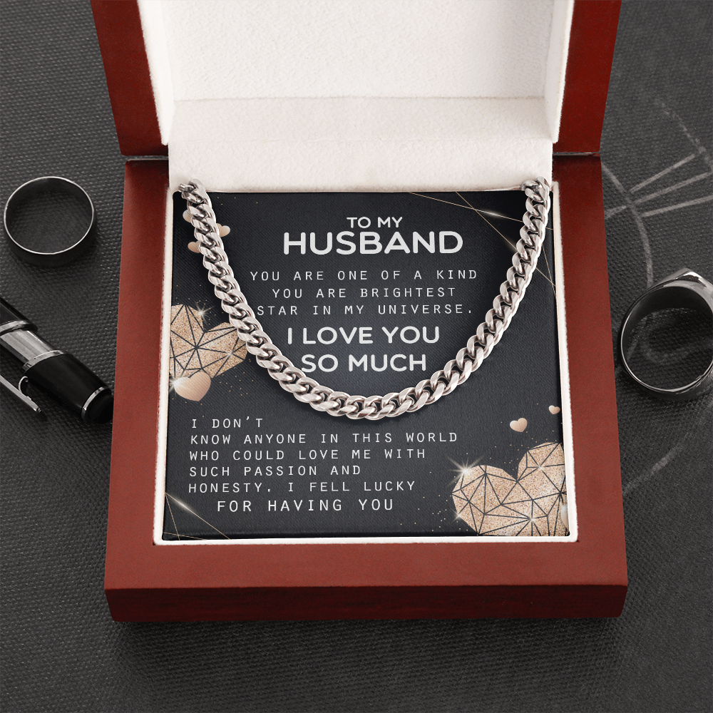 To My Husband - I Love You So Much - Cuban Link Chain KT20