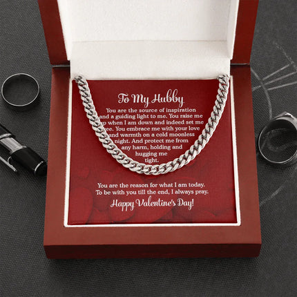 To My Hubby - Happy Valentine's Day - Cuban Link Chain KT15 - Charming Present