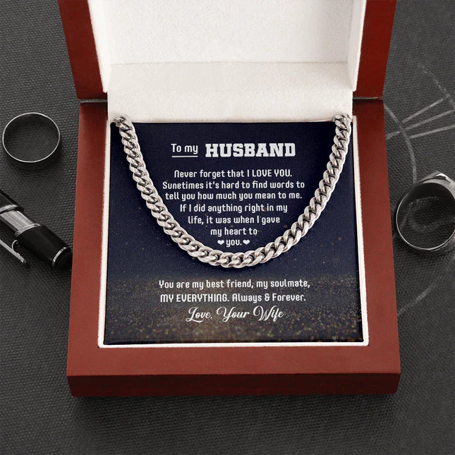 To My Husband - You Are My Everything - Cuban Link Chain KT06 - Charming Present