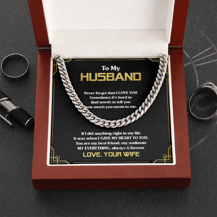 To My Husband - You Are My Everything - Cuban Link Chain SO83T - Charming Present